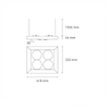 Luminario downlight LED ALPHA SUSPENDIDO IV LED Blanco L5822-100 Magg