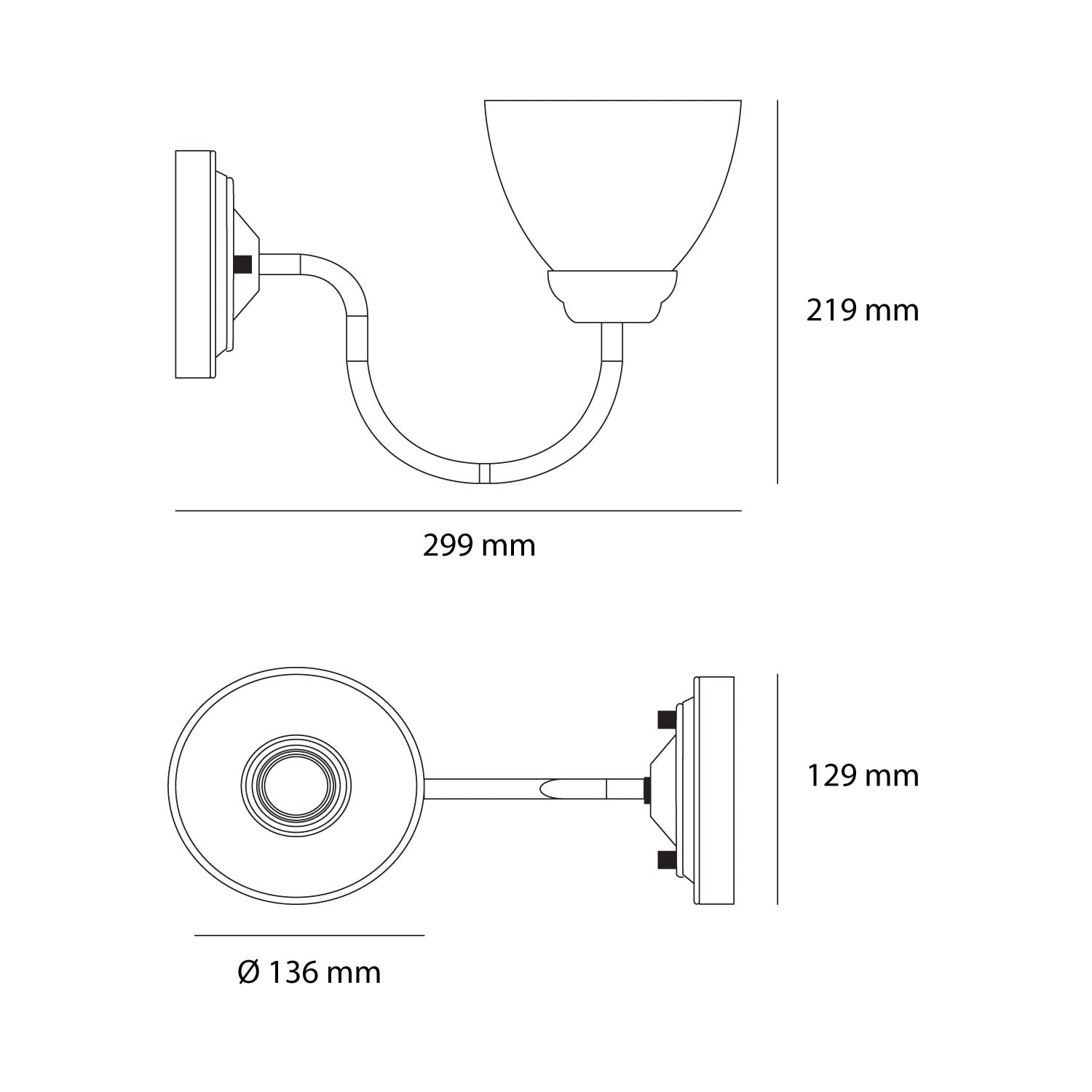 Lámpara LED Arbotante sobreponer pared América Cosmo s/foco MQ03802