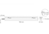 Lámpara lineal tira LED BL FLAT 900 Potencia alta 18W luz cálida 3000K Blanco L6442-1E0 Magg