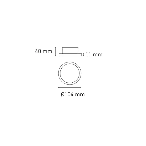 Lámpara sobreponer muro decorativa ECLIPSE LED 10 8W luz neutra 4000K Negro L7285-3I0 Magg