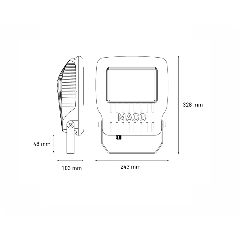 Reflector LED exterior KR 80 80W luz cálida 3000K  L7453-6E0 Magg
