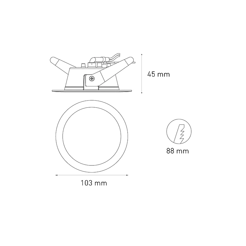 Lámpara downlight spot LED LUNA 6 SSD 6W luz fría 6000K Satín L5074-B30 Magg