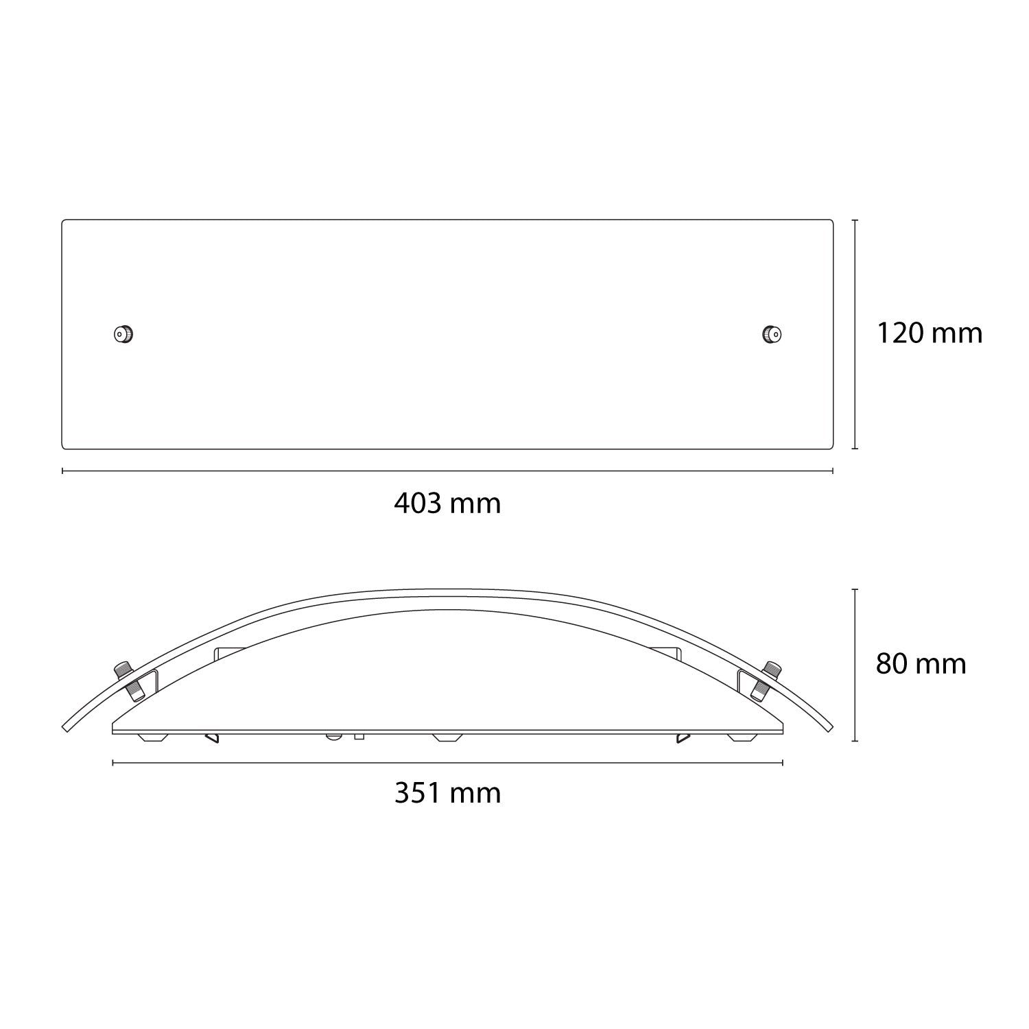 Lámpara LED Arbotante sobreponer pared Nebraska Cosmo s/foco MQ04013