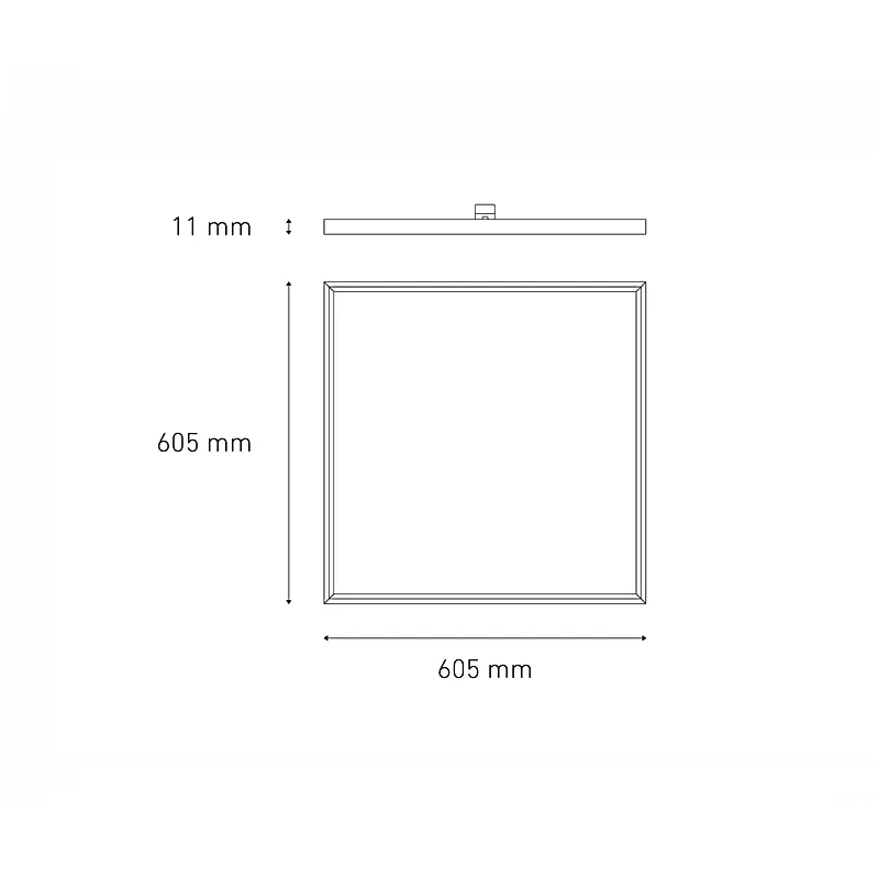 Lámpara LED techo empotrar / suspender PANEL 60x60 STD 40W luz cálida 3000K Blanco L6206-1E0 Magg