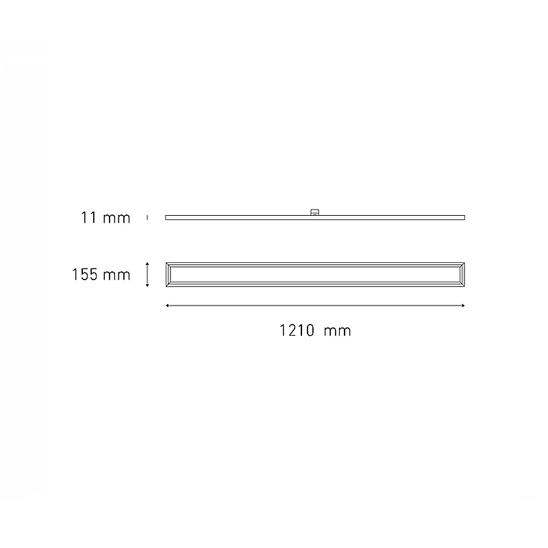 Lámpara LED techo empotrar / suspender PANEL 15x120 22W luz fría 6000K Blanco L5524-130 Magg