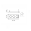 Luminario downlight LED POINTS MINI III 25° 24.5W luz cálida 3000K Negro L5907-YIL Magg