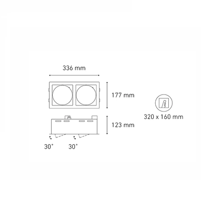 Luminario downlight LED ALPHA II LED   Blanco L5902-100 Magg