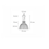 Luminaria LED colgante industrial CAMPANA 14/50 52W luz neutra 4000K Plata L5806-SI0 Magg