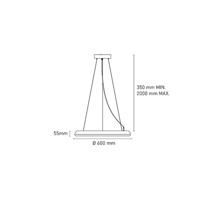 Luminaria colgante decorativa DONNA 60 LED 50W luz neutra 4000K Blanco L6716-1I0 Magg