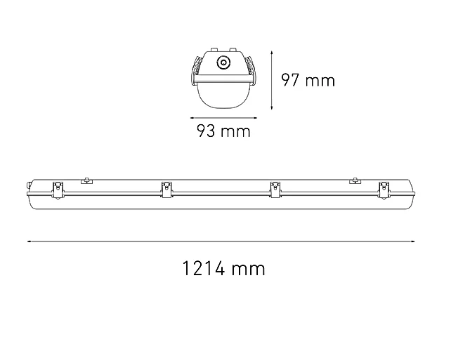 Gamma Led Lámpara LED gabinete techo sobreponer GAMMA LED 1200 30 B 30W luz fría ...