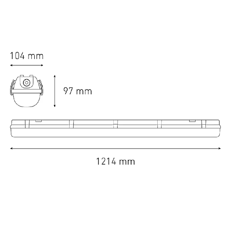 Gamma Led Lámpara LED gabinete techo sobreponer GAMMA LED 1200S Luz emergencia 3 ...