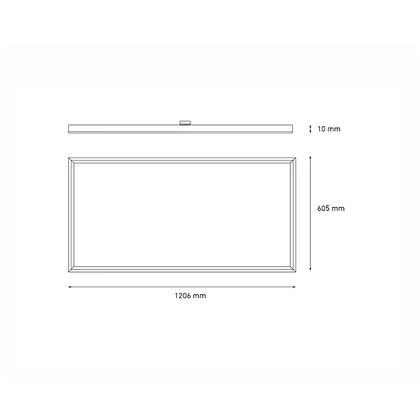 Lámpara LED techo empotrar / suspender PANEL 60x120 STD 75W luz cálida 3000K Blanco L6207-1E0 Magg