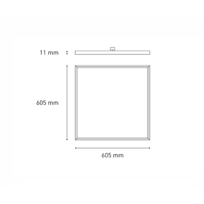 Lámpara LED techo empotrar / suspender PANEL 60x60 STD 40W luz fría 6000K Blanco L6206-130 Magg