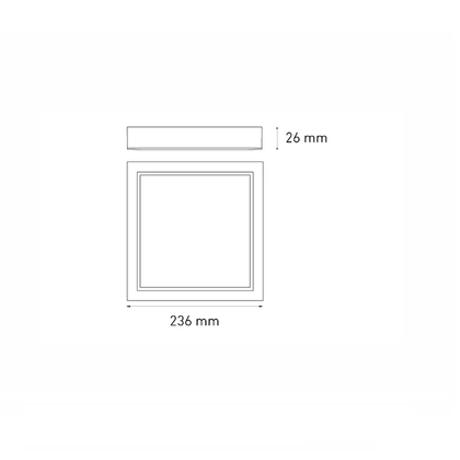 Lámpara downlight spot LED SQ 18 FLAT S 18W luz cálida 3000K Blanco L6369-1E0 Magg