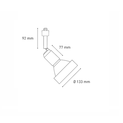 Luminaria dirigible LED a Riel SWING 38 R   Negro L1853-300 Magg